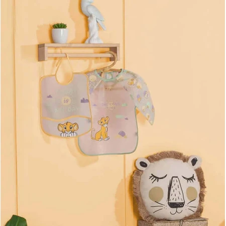 Wasserdichtes Lätzchen mit Ärmeln Roi Lion Babycalin