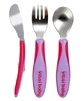 Utensilios de metal para niños 12M+ Morado Vital Baby