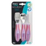 Utensilios de metal para niños 12M+ Morado Vital Baby