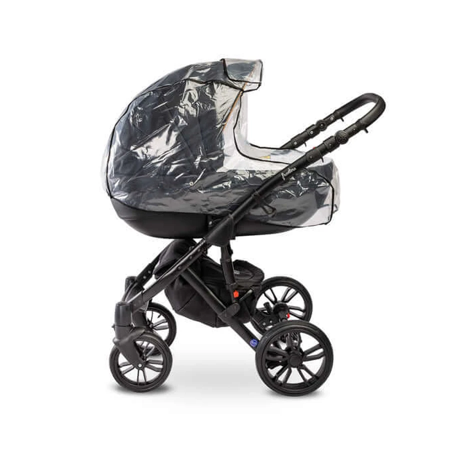 Regenhoes voor newborn mandje met venster Caretero