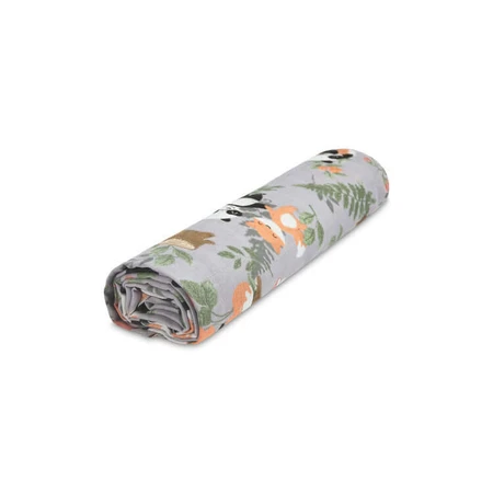 Muslin Diaper Panda And Fox 120X120 Cm