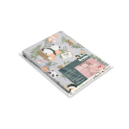 Muslin Diaper Panda And Fox 120X120 Cm