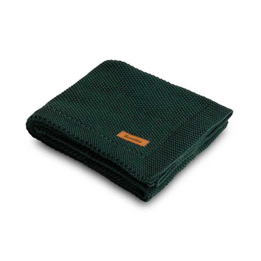 Blanket 100% Cotton Dark Green 100X80