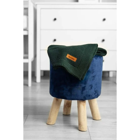 Blanket 100% Cotton Dark Green 100X80