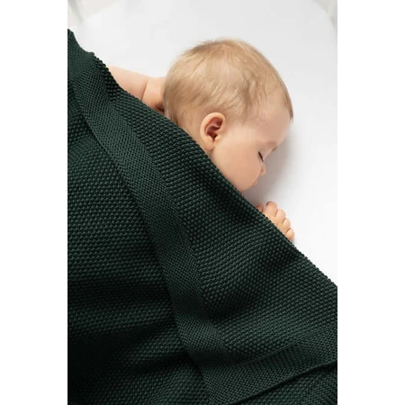 Blanket 100% Cotton Dark Green 100X80
