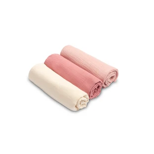 Muslin Nappies Uniform Pink 3 Count 60X80Cm