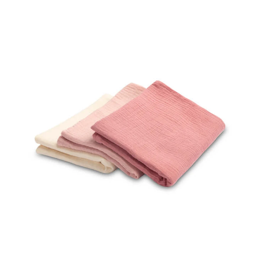 Muslin Nappies Uniform Pink 3 Count 60X80Cm