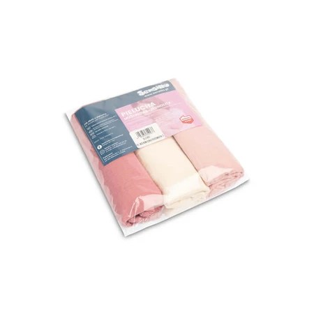 Muslin Nappies Uniform Pink 3 Count 60X80Cm
