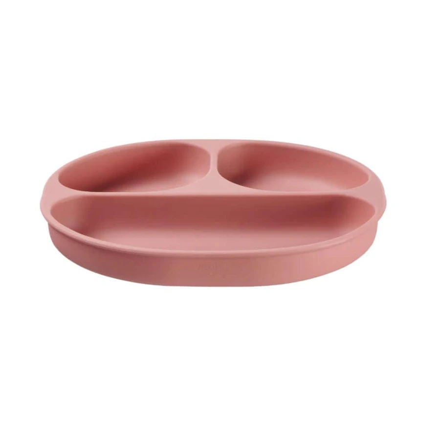 Silikonteller mit Vakuum 4+ Monate Rosa Vital Baby