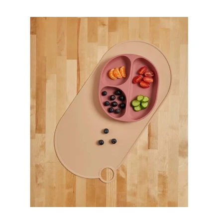 Silikonteller mit Vakuum 4+ Monate Rosa Vital Baby