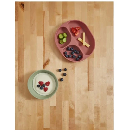 Silikonteller mit Vakuum 4+ Monate Rosa Vital Baby