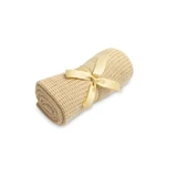 Decke 100% Baumwolle Moli Beige Sensillo