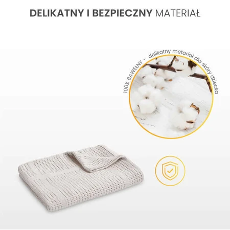 Blanket 100% Cotton Moli Beige Sensillo
