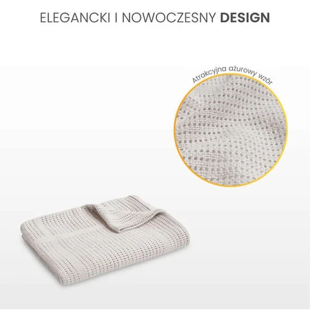 Blanket 100% Cotton Moli Beige Sensillo