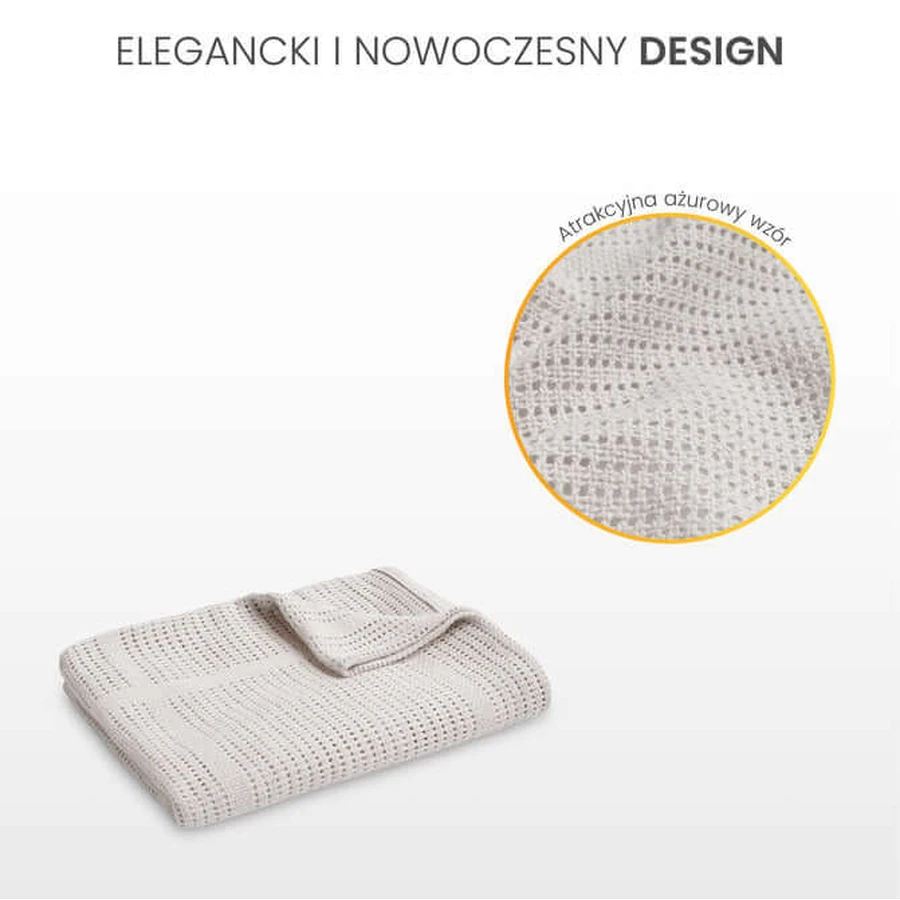 Blanket 100% Cotton Moli Beige Sensillo