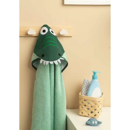 Bathroom Towel Crocodile Water Friends Green
