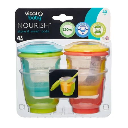 Recipientes para alimentos 120ml. Vital Bebé
