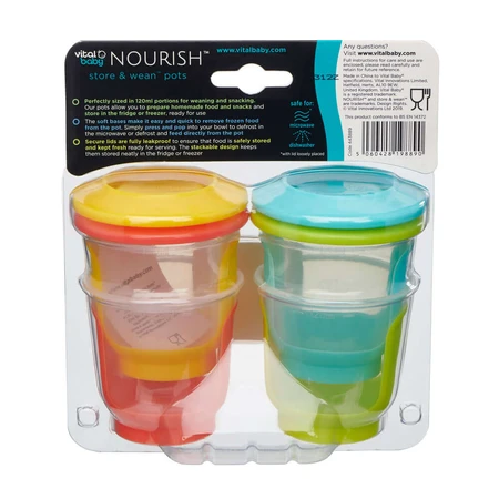 Recipientes para alimentos 120ml. Vital Bebé