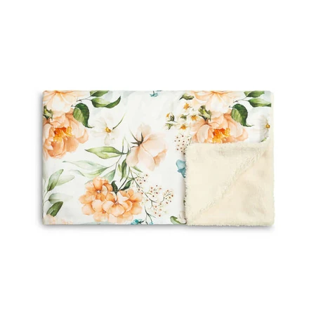 Pluche deken - Pioen 80X100