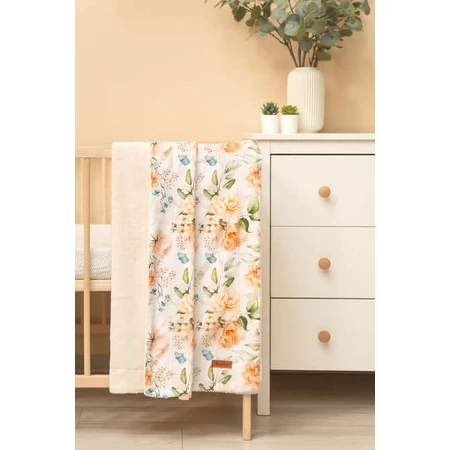 Pluche deken - Pioen 80X100