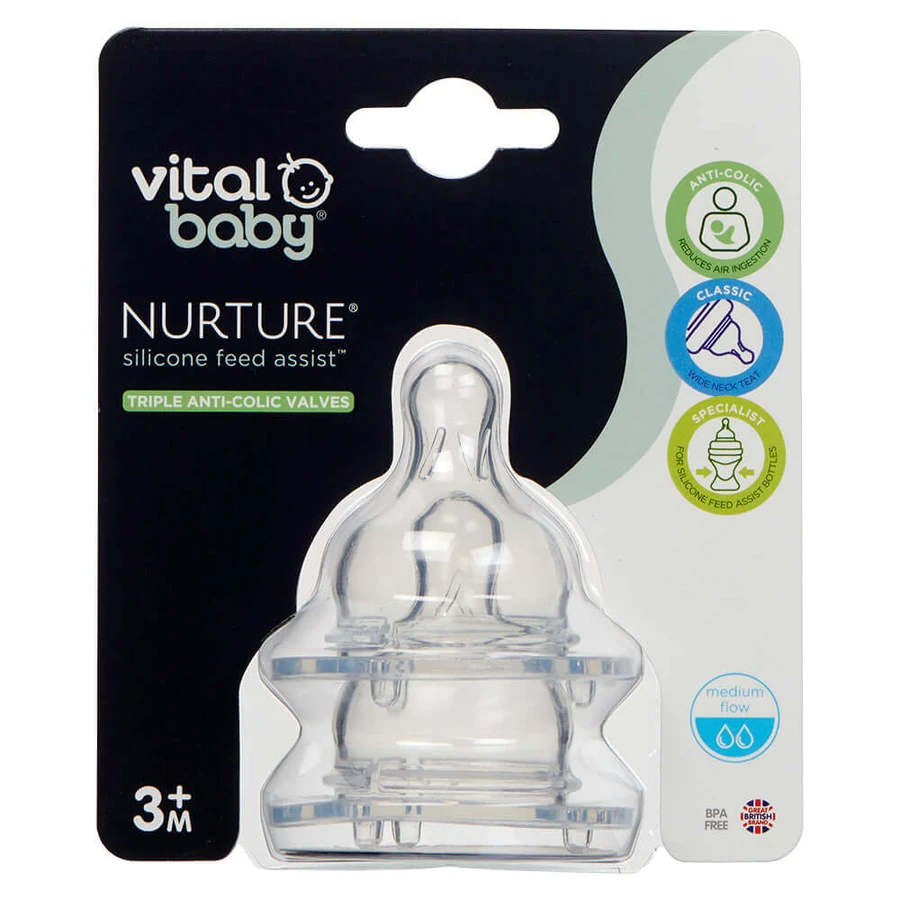 Silicone Pacifiers 3+ Months Vital Baby Feeding Support