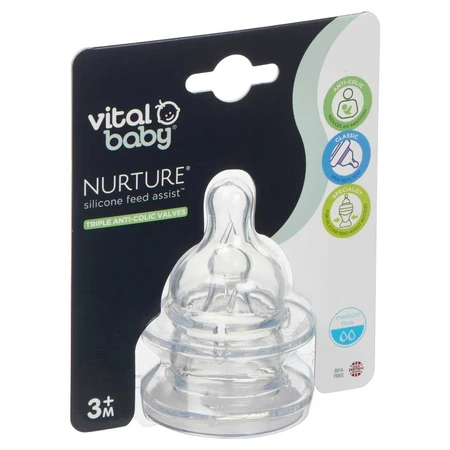 Silicone Pacifiers 3+ Months Vital Baby Feeding Support