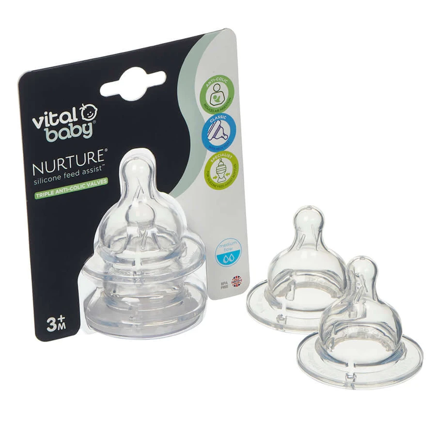 Silicone Pacifiers 3+ Months Vital Baby Feeding Support