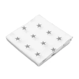Couche en mousseline 70X80 - Étoiles grises