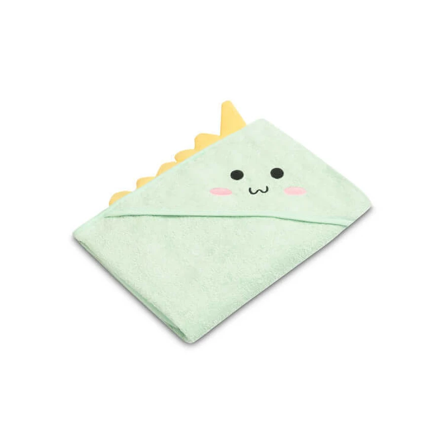 Baby Handtuch mit Kapuze 100X100 Sm Dinosaurier Mint Sensillo