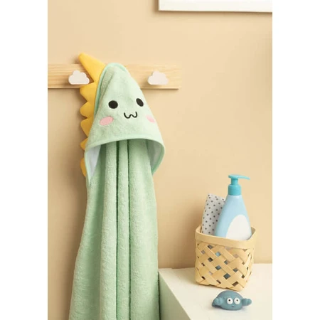 Baby Handtuch mit Kapuze 100X100 Sm Dinosaurier Mint Sensillo