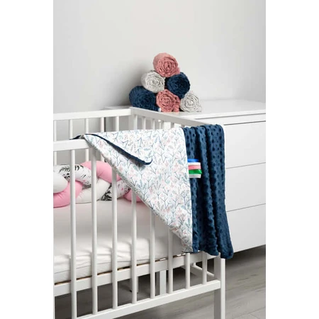 Blanket- Navy Blue Viburnum 100X80