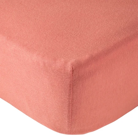 2 Laken 60X120cm 100% Baumwolle Weiß/Terracotta Babycalin