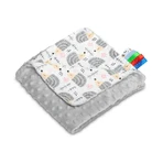 Manta Minky - Erizos Gris 75X100