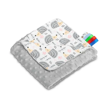 Manta Minky - Erizos Gris 75X100
