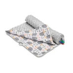 Manta Minky - Erizos Gris 75X100