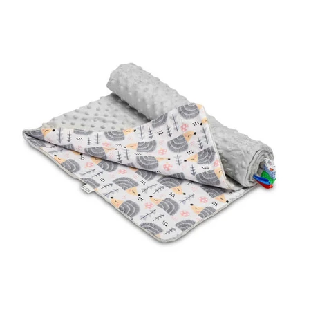 Manta Minky - Erizos Gris 75X100