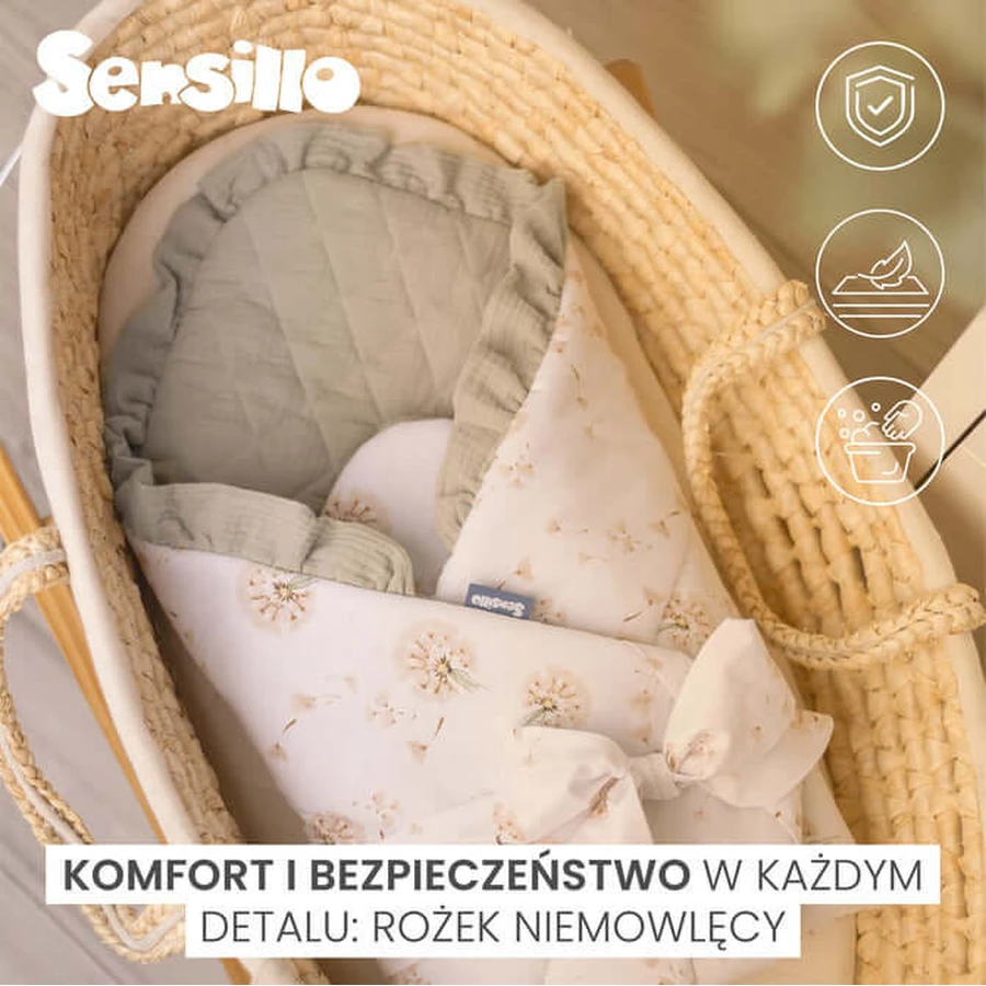 Windel für Entlastung Muslin Beige Löwenzahn 75X75 Sensillo