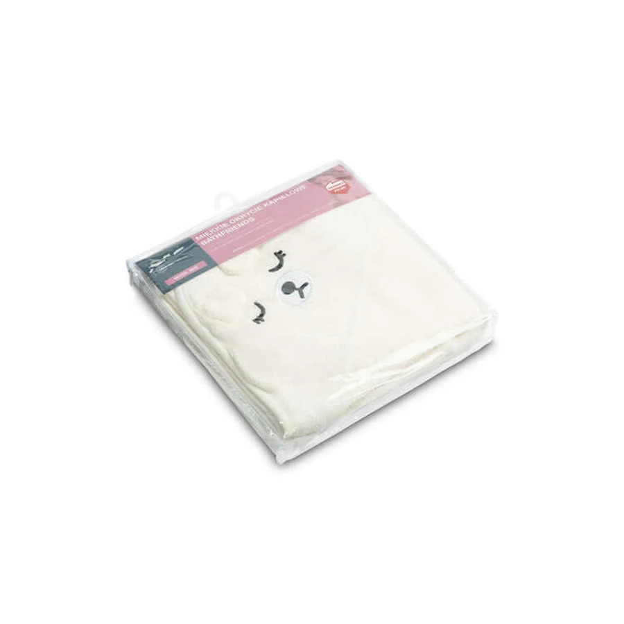 Serviette de bain avec capuchon 100X100 Sm Bear White Sensillo