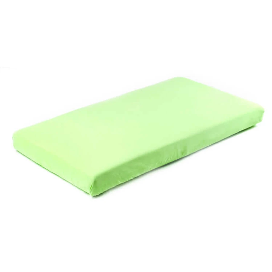 Sábana De Algodón Con Borrador Jersey Verde 120X60 Sensillo