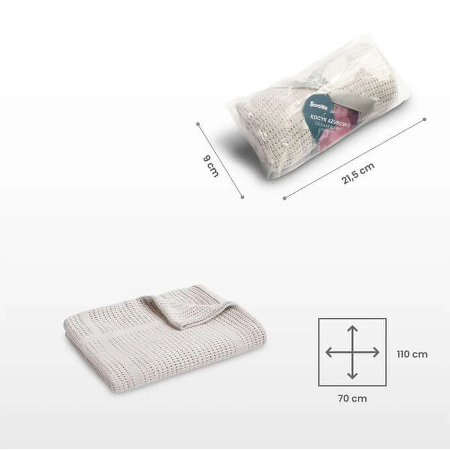 Blanket 100% Cotton Moli Ivory Sensillo
