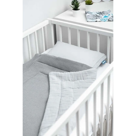 Juego de Cama o Cochecito Muselina Gris