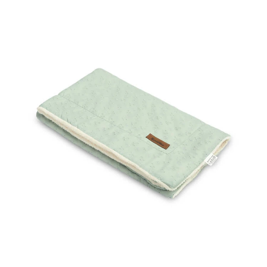 Manta Bordada 80X100 Peluche Menta Claro