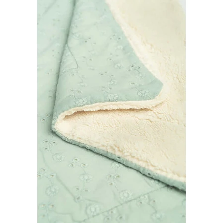 Manta Bordada 80X100 Peluche Menta Claro