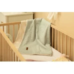 Manta Bordada 80X100 Peluche Menta Claro