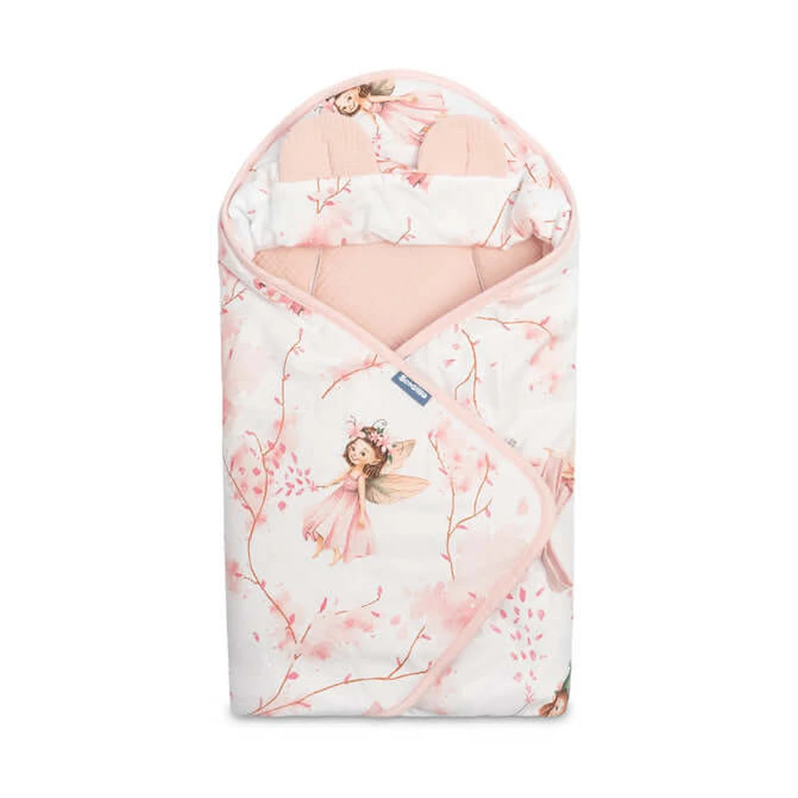 Muslin Diaper 90X90Cm Fairy Pink For Car Seat 0-13Kg