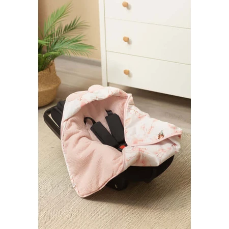 Muslin Diaper 90X90Cm Fairy Pink For Car Seat 0-13Kg