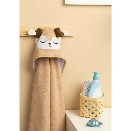 Toalla Bebé Con Capucha 100X100 Sm Ciervo Beige Sensillo
