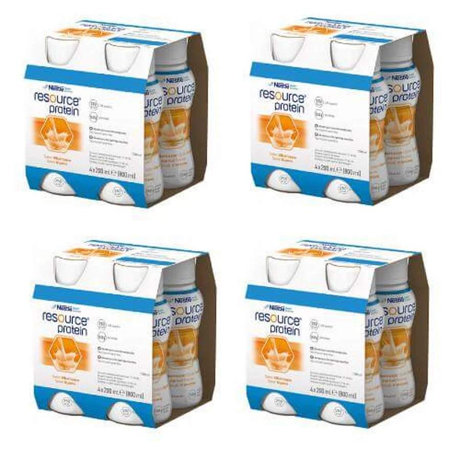 Zestaw 4x Resource Protein o smaku morelowym - 4 x 200 ml