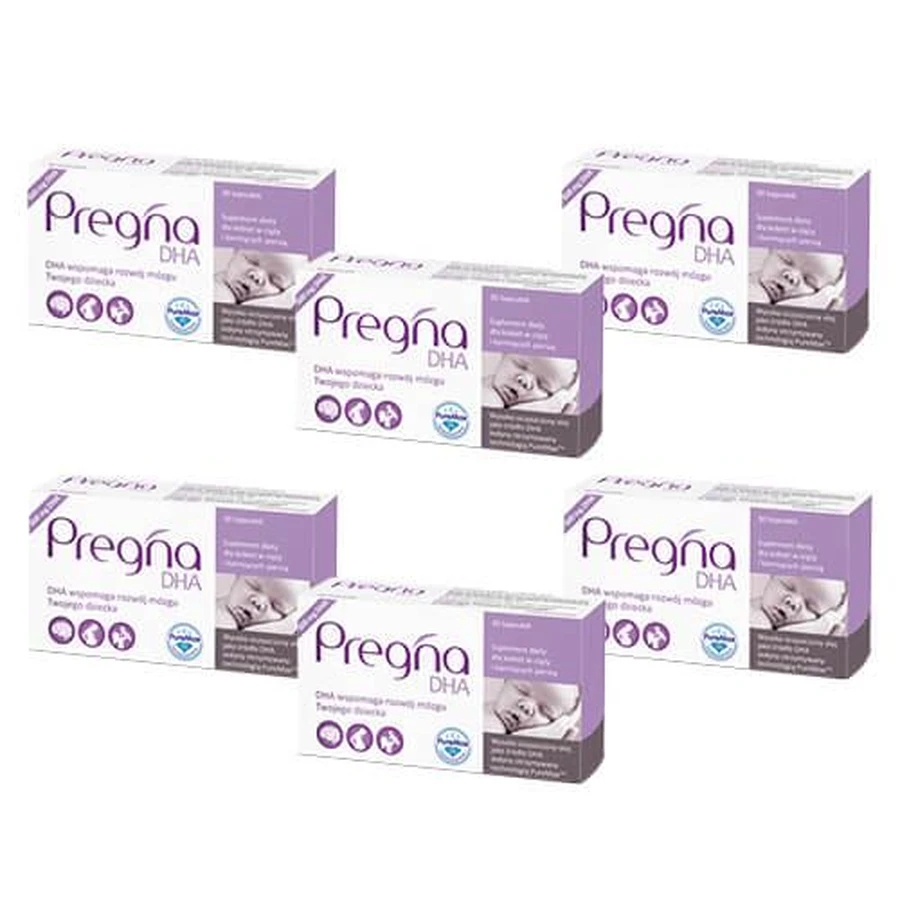 Zestaw 6 x PREGNA DHA, 30 kaps