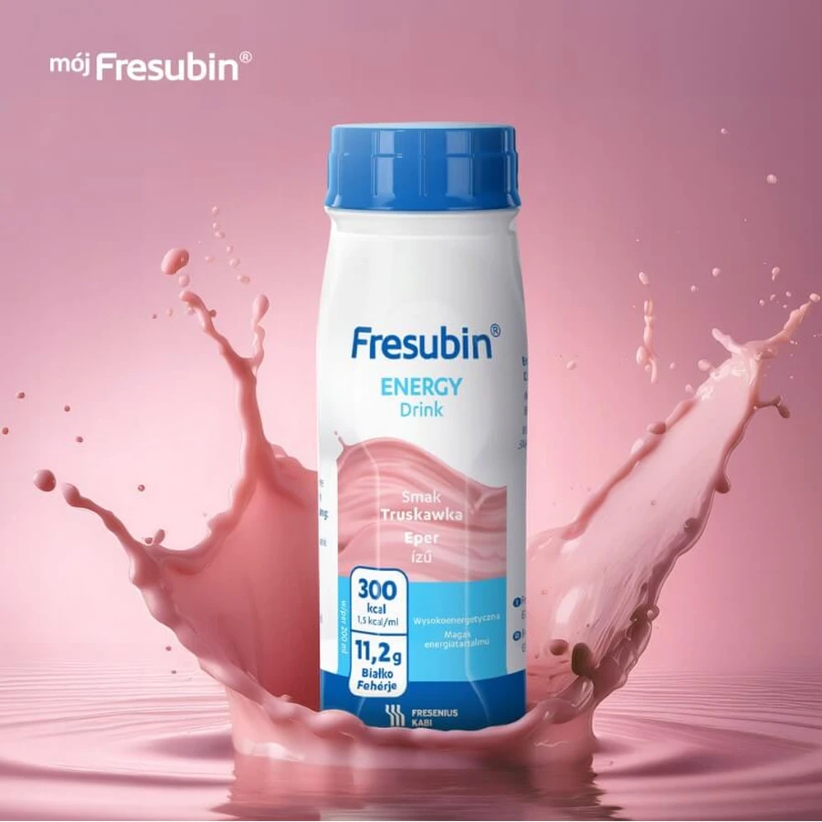 Zestaw Fresubin Energiedrank truskawka, 24x200ml
